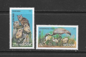 BIRDS - MOLDOVA #291-2 MNH