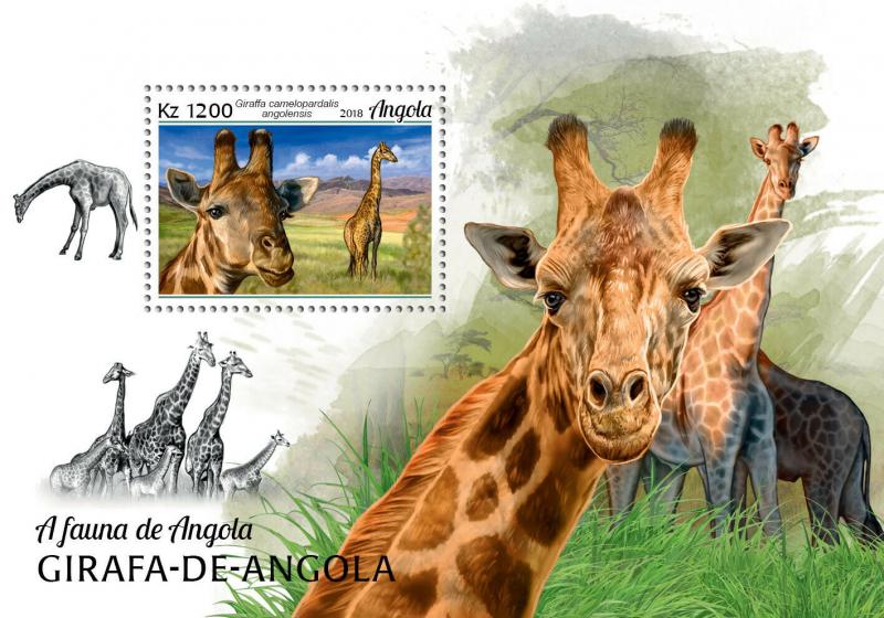 Z08 ANG18125b ANGOLA 2018 Giraffe MNH ** Postfrisch