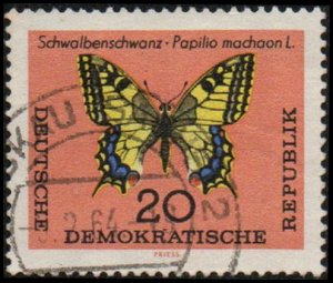 Germany DDR 685 - Used - 20pf Swallowtail Butterfly (1964)