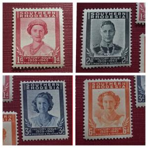 Southern Rhodesia 1946 Victory Pristine unmounted x 4 mint set stamps