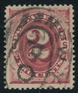 USA J23 - 2 cent Bright Claret Postage Due - F/VF Used Sound