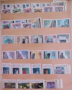 RUSSIA STAMPS 40 DIFF.  w/ 10 DUPLICATES COMMEMORATIVE MINT MOSTLY LIGHT HINGED