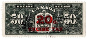 (I.B) Canada Revenue : Cigarette Duty Seal 20c