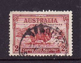 Australia-Sc#147-used 2p copper red-Marino sheep-1934-