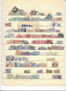 BRAZIL COLLECTION ON STOCK SHEET MINT/USED
