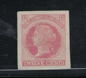 Prince Edward Island #12TC5a Extra Fine Trial Color Plate Proof In Rose