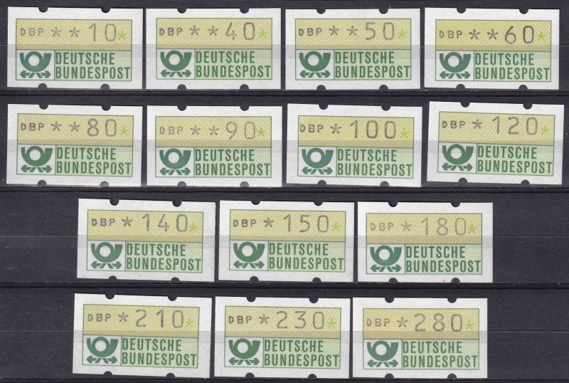 Germany Automatenmarken Coil Set MNH  (Z4190)