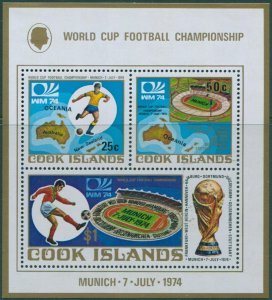 Cook Islands 1974 SG491 World Cup Football MS MNH