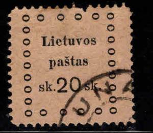 LITHUANIA Scott 22 Used 2nd Kaunas Issue