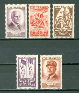 FRANCE PETAIN #B153-157 SET...MINT...$75.00