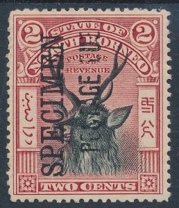 North BorneO 1897 Postage Due 2c Stag SPECIMEN .