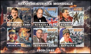 BURKINA FASO WORLD WAR II HITLER CHURCHILL STALIN ROOSEVELT GAULLE HIROHITO