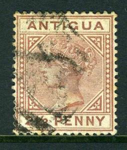 ANTIGUA-1879 2½d Red Brown Large 2 in 2½ with slanting foot Fine used example