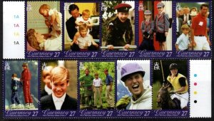 GUERNSEY SG998/1007 2003 21ST BIRTHDAY OF PRINCE WILLIAM OF WALES MNH