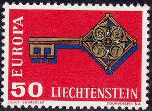 Liechtenstein - 1968 - Scott #442 - MNH - Europa