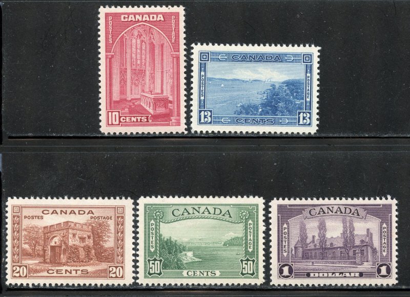 Canada # 241-45, Mint Hinge.