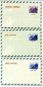 San Marino - Aerogrammi overprintti Lire 25, 80 e 120 (n. A5/A7)