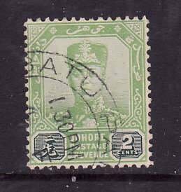 Malaya Johore-Sc #103-used-2c grn & dk grn-1928-