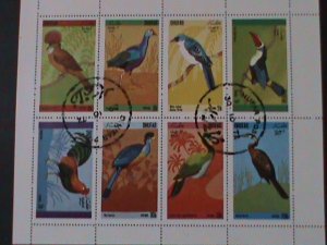 DHUFA-1972-PROMOTION-WORLD FAMOUS LOVELY BIRDS--CTO -SHEET VF FANCY CANCEL