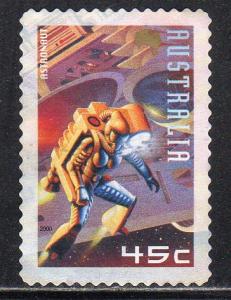 Australia 1917 - Used - 45c Astronaut (2000) (cv $0.60) (2)