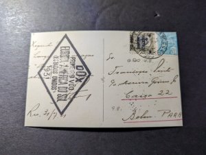 1931 Brazil Airmail Dornier DOX Postcard First Flight Cover FFC to Belem Para