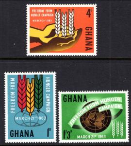 Ghana 132-134 Freedom From Hunger MNH VF