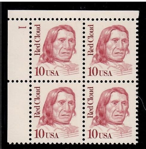 US # 2175 , Great Americans Red Cloud , U/L P/B of 4 - I Combine S/H 