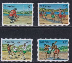 Tokelau # 69-72, Rugby & Cricket Players, NH, 1/2 Cat