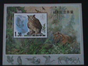 ​KOREA-2001-SC#4169-LOVELY PROTECTED ANIMALS-OWL-MNH S/S- WE SHIP TO WORLDWDE