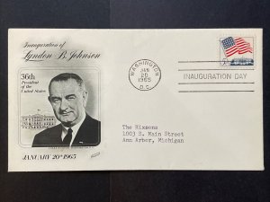 Two different US 1965 Inauguration Lyndon B Johnson Cover ArtCraft and Fleetwood