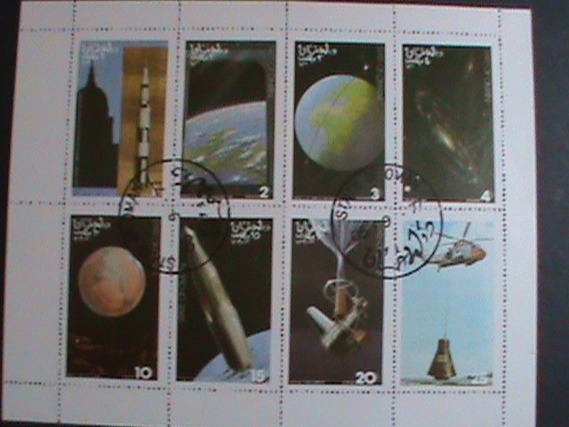 OMAN 1977 SPACE PROGRAMS CTO SHEET VERY FINE  WE SHIP TO WORLD WIDE.