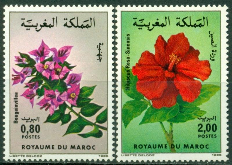 Morocco Scott #602-603 MNH Flowers Flora CV$3+