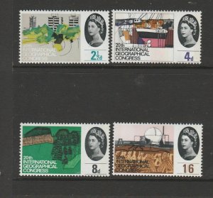 1964 Geographical Phosphor Complete Set of 4 (SG 651p-654p) Cat £30 Superb L/M/M