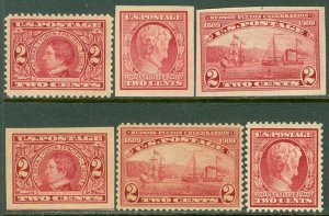 EDW1949SELL : USA 1909 Scott #367-68, 370-73 Very Fine-Extra Fine, MNH. Cat $139