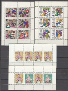 COLLECTION LOT OF #1053 GERMANY EAST 8 SHEETS & BOOKLETS 1972+