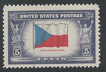 US Cat # 910, Overrun - Czeckoslovakia, MNH*-