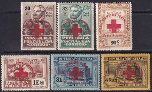 Portugal 1936 Sc 1S66-71 red cross franchise set MNH**/MH*