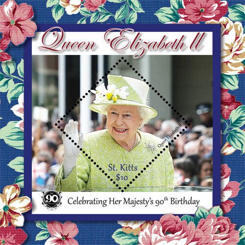 St. Kitts 2017 - Queen Elizabeth II 90th Birthday - Souvenir Sheet - MNH 