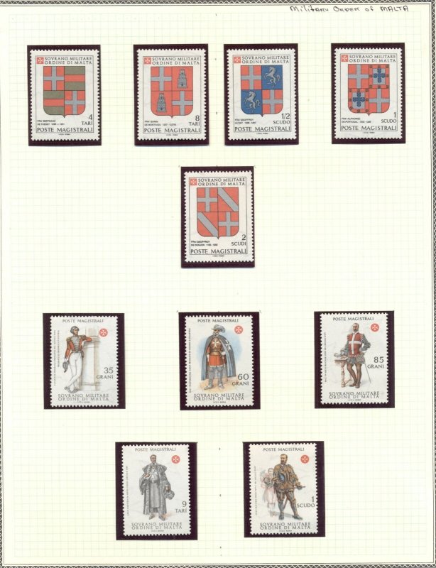 MALTA: Military Sovereign Military Order - MNH Coats of Arms & Military Uniforms