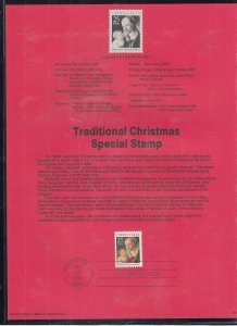  USPS Souvenir Page # SP840 - 1988 Traditional Christmas Scott 2399