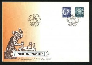 Sweden. FDC Cachet 1999. Coin 1 Daler .  Engraver P Nazarkowski