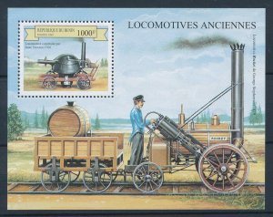 [113926] Benin 1999 Railway trains Eisenbahn Locomotive Souvenir Sheet MNH