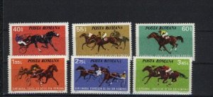 Romania - 1974 - Mi. 3182-87 (Horses) - MNH - AE072