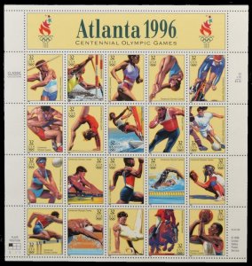 US #3068, 32c Olympic Games,  Sheet, VF mint never hinged, Fresh Sheets,  VF ...