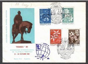 Argentina Semi-Postal # B31 - # B34 on Opening Day TEMEX 61 - I Combine S/H
