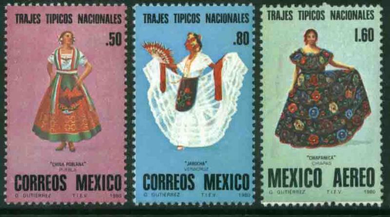 MEXICO 1197-1198,C636 Regional Costumes. MNH