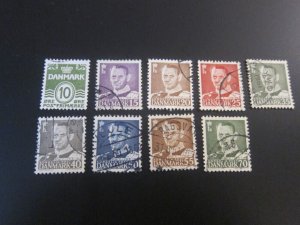 Denmark 1950 Sc 318-26 set FU