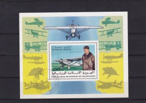 SA25f Mauritania 1977 History of Aviation used minisheet