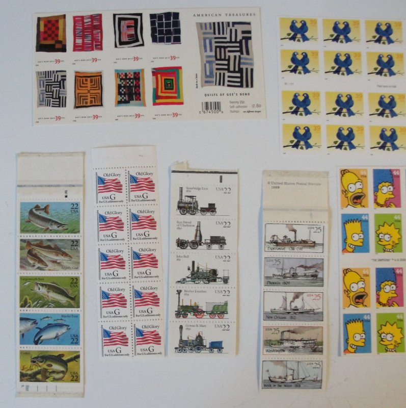 US Booklet Pane Lot of 11 – All MNH FV 54.00