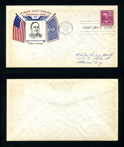 # 829 First Day Cover addressed with Fidelity cachet dated 12-2-1938
